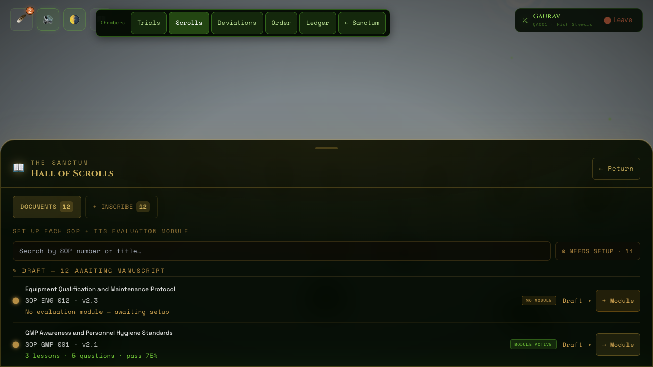 Hall of Scrolls — SOP library with versions